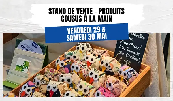 Stand de vente : produits cousus main